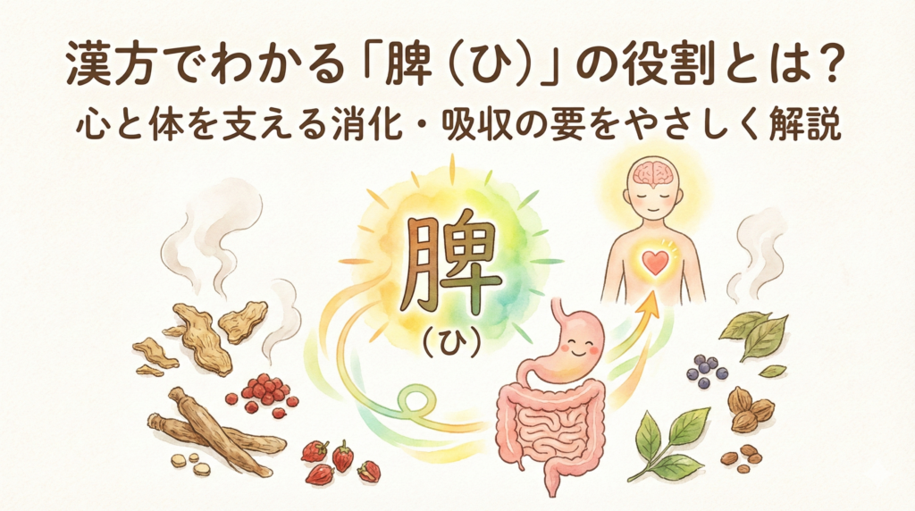 漢方でわかる「脾（ひ）」の役割とは？心と体を支える消化・吸収の要をやさしく解説